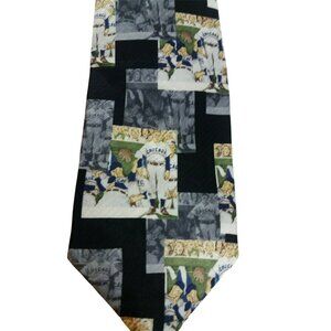 Norman Rockwell Mens Necktie Chicago Baseball The Dugout Saturday Evening Post